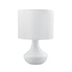 Rosia Tischlampe Matt-Weiß Ø 18cm mit elegantem Design und neutraler Farbgebung.
