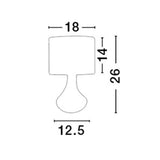 Rosia Tischlampe Matt-Weiß Ø 18cm  Nova Luce   