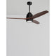 Sabal LED Ventilator in elegantem Schwarz mit Holzblättern, ideal für modernes Wohndesign.