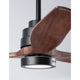 Sabal LED Ventilator mit Holz- und Stahl-Design in elegantem Schwarz, perfekt für moderne Wohnräume.