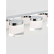 Sabia LED Badleuchte 4-flammig Chrom mit eleganten Acrylschirmen und verchromtem Design für das Badezimmer.