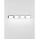 Sabia LED Badleuchte 4-flammig Chrom mit elegantem, modernem Design und vier Acryllampen.