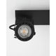 Salva Metall Deckenspot 2-flammig Schwarz von oben, rustikales Industriedesign, elegante Lichtquelle.