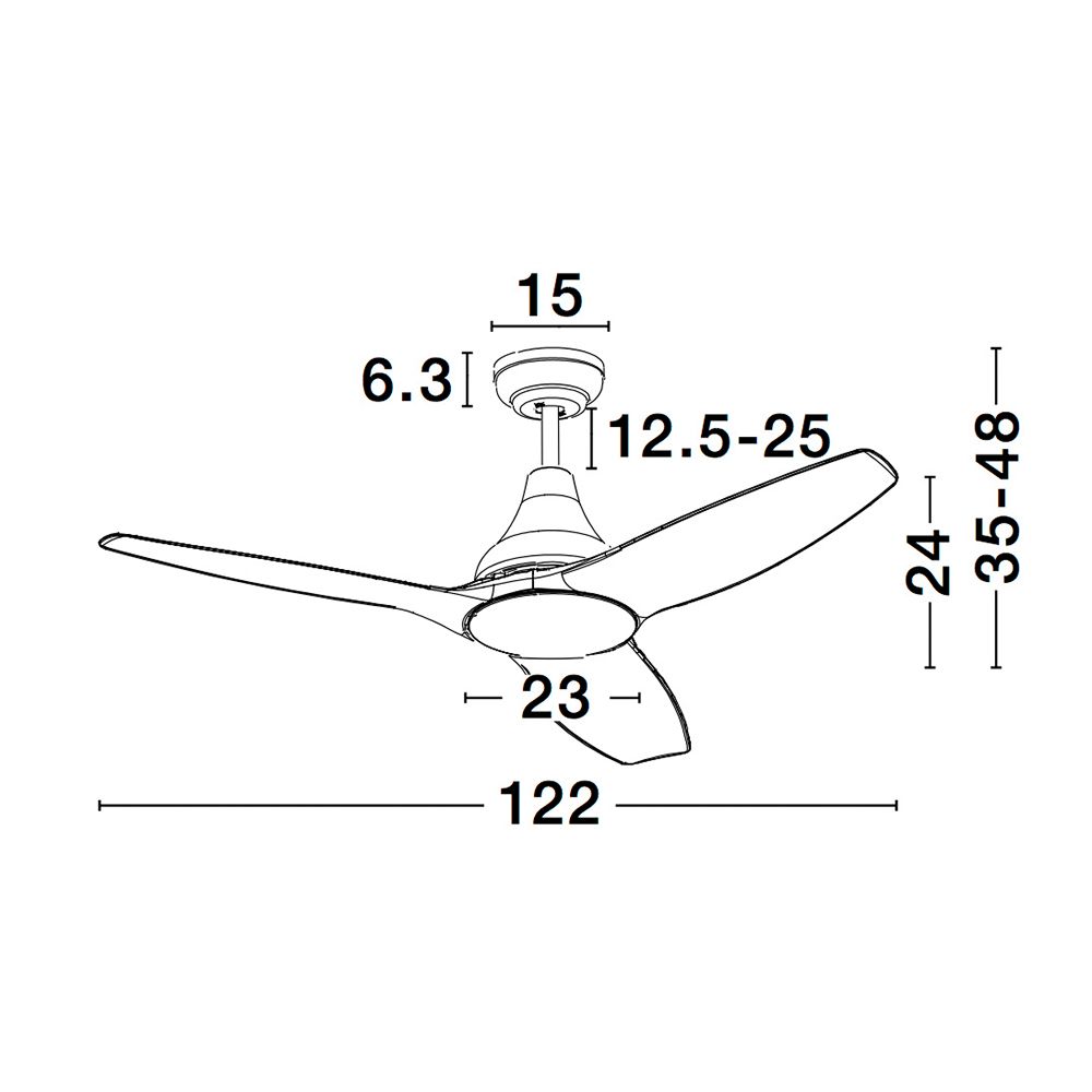 Samoa LED Ventilator Metall