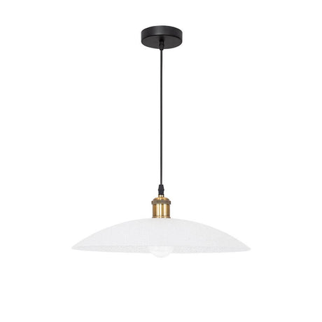 Sangro Glasspendel Weiß, Gold med moderne design og skulpturell form, ideell for moderne bomiljøer.