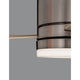 Detailaufnahme des Satin LED Ventilators in gebürstetem Nickel für moderne Innenräume.
