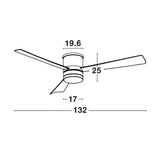 Satin LED Ventilator Gebürsteter Nickel