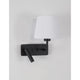 Savona Wandlampe mit LED Lesearm in modernem Design, ideal für stimmungsvolle Beleuchtung im Wohnraum.