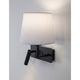 Savona Wandlampe mit LED Lesearm, moderner Wandlicht, schlichte Eleganz für vielseitige Innenräume.