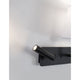 Savona Wandlampe mit LED Lesearm in Schwarz, ideal für modernes Wohndesign und gezielte Beleuchtung.