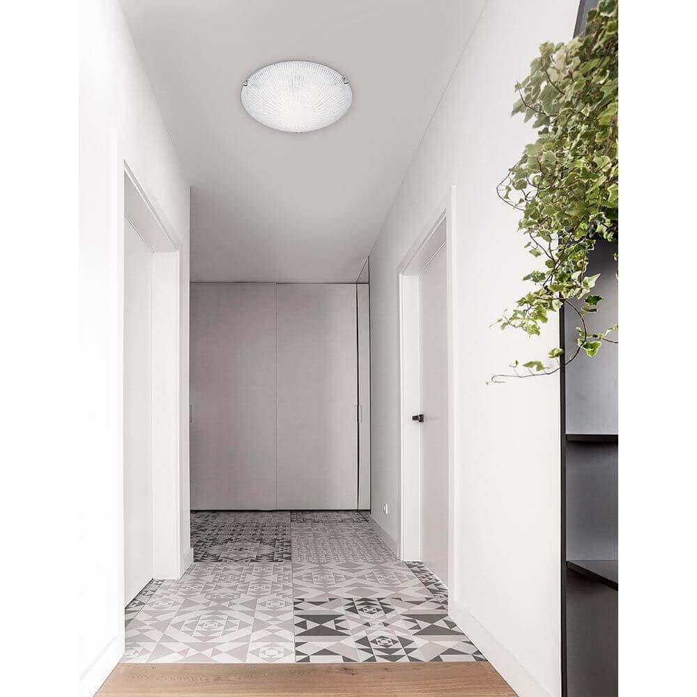 Shell Deckenlampe Chrom Glas Ø 30cm