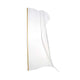 Siderno LED Stehleuchte Acryl Gewellt in elegantem Design mit goldener Umrandung und geschwungener Form