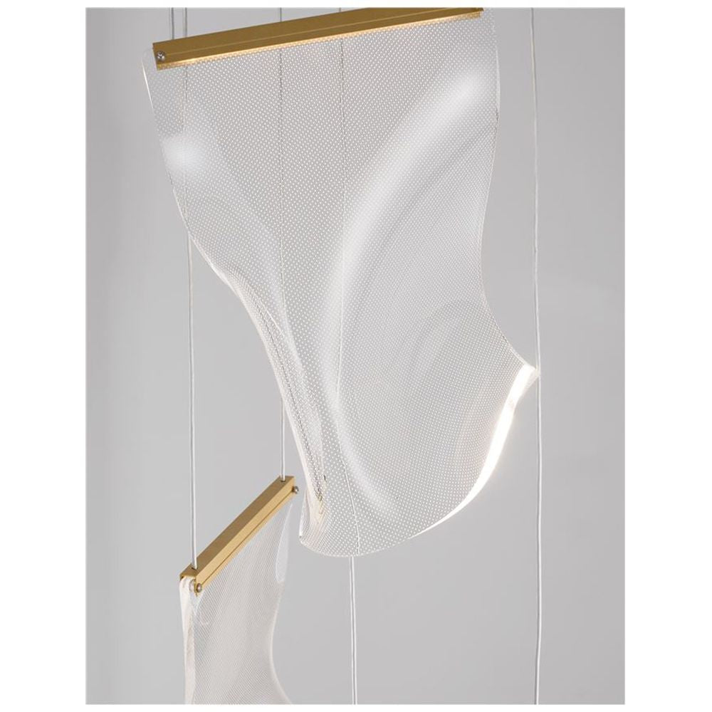 Moderne Siderno LED Hängeleuchte aus Acryl und Aluminium mit elegantem Design