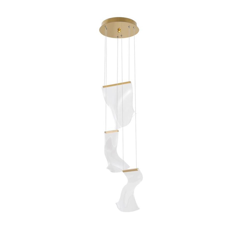 Siderno LED Hängeleuchte mit elegantem Design aus Acryl und Aluminium, ideal für Wohnzimmer oder Esstisch.