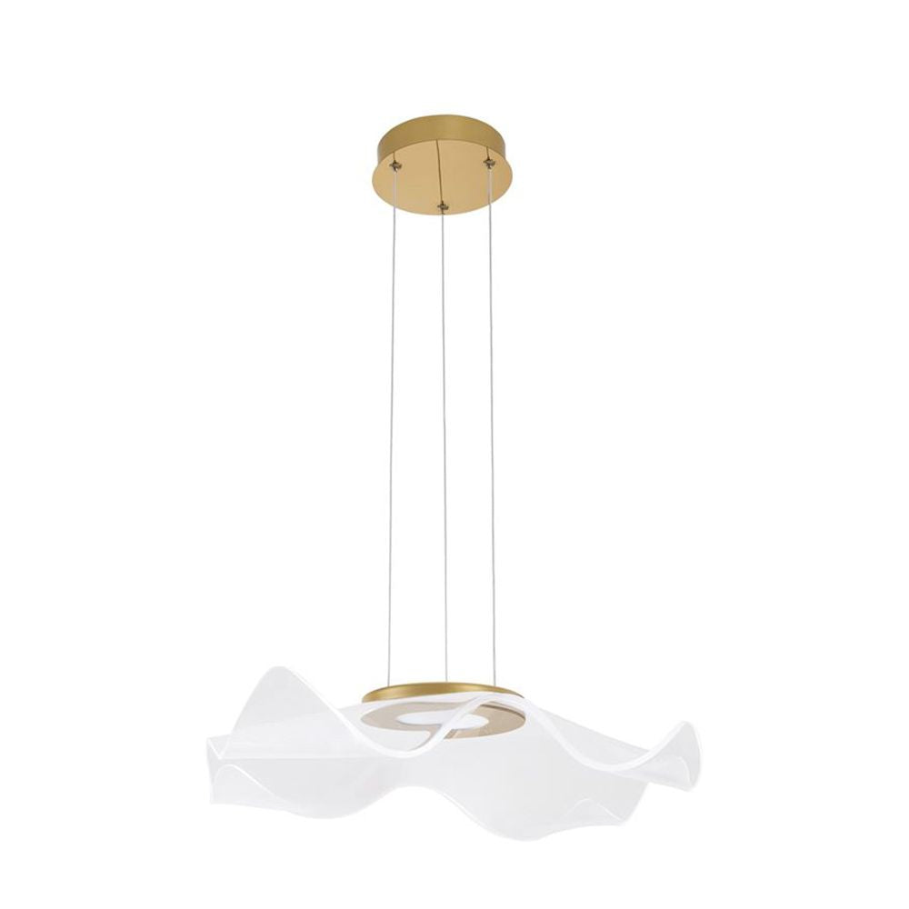 Moderne Siderno LED Hängeleuchte aus Metall und Acryl in klar, ideal für Ess- oder Wohnzimmer mit Höhenverstellbarkeit.