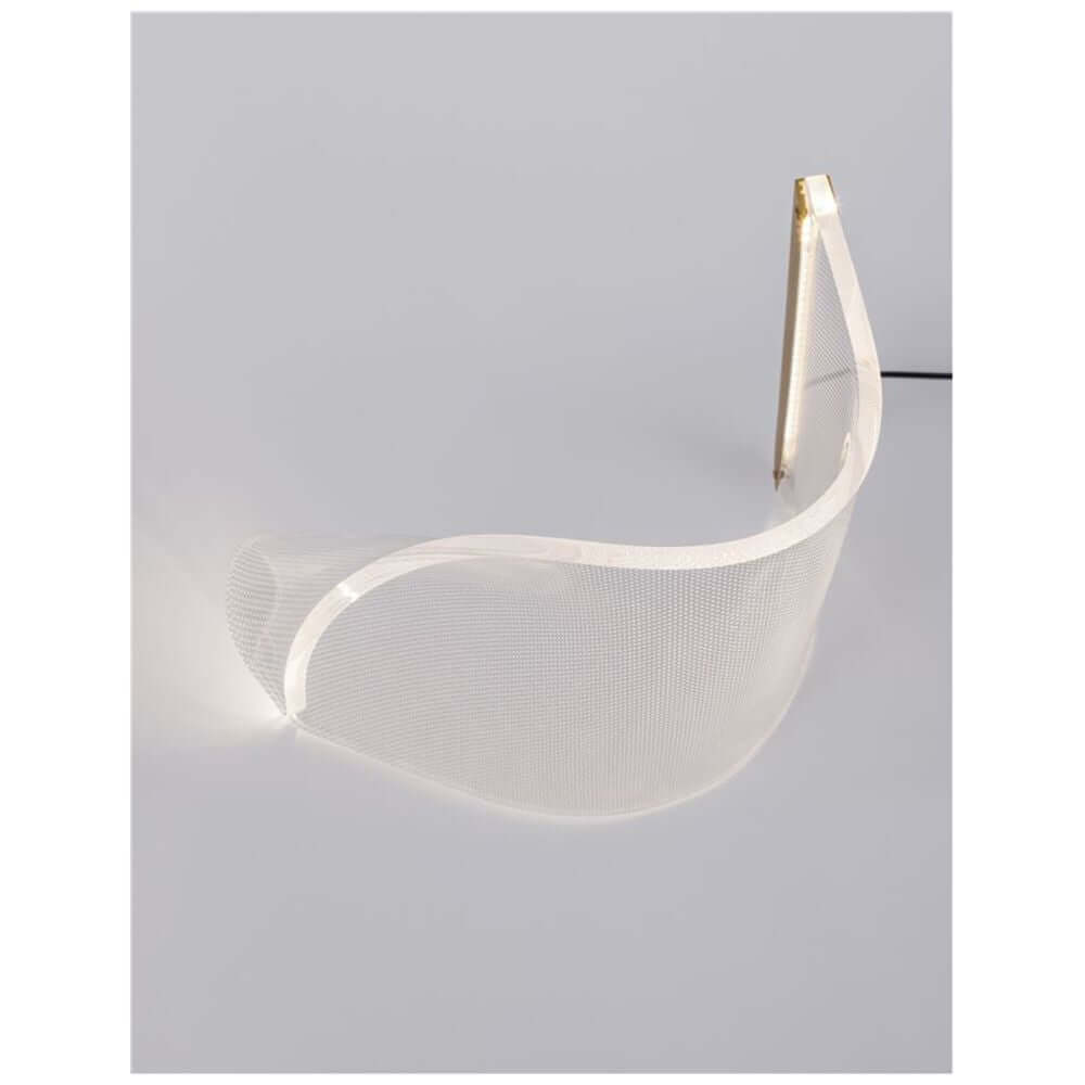 Siderno LED Acryl Tischlampe Klar mit elegantem Design und transparenten Elementen.