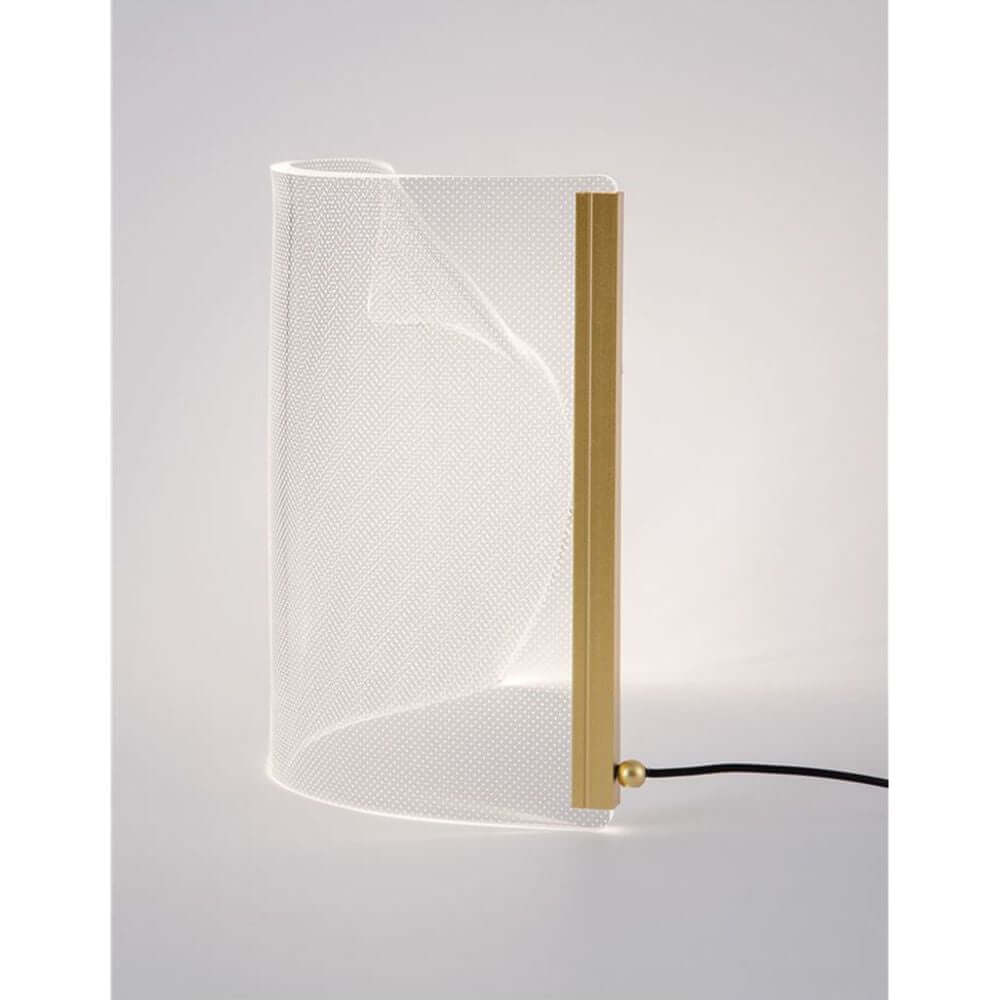 Siderno LED Acryl Tischlampe Klar mit elegantem Design aus Acryl und Aluminium für modernen Wohnstil.
