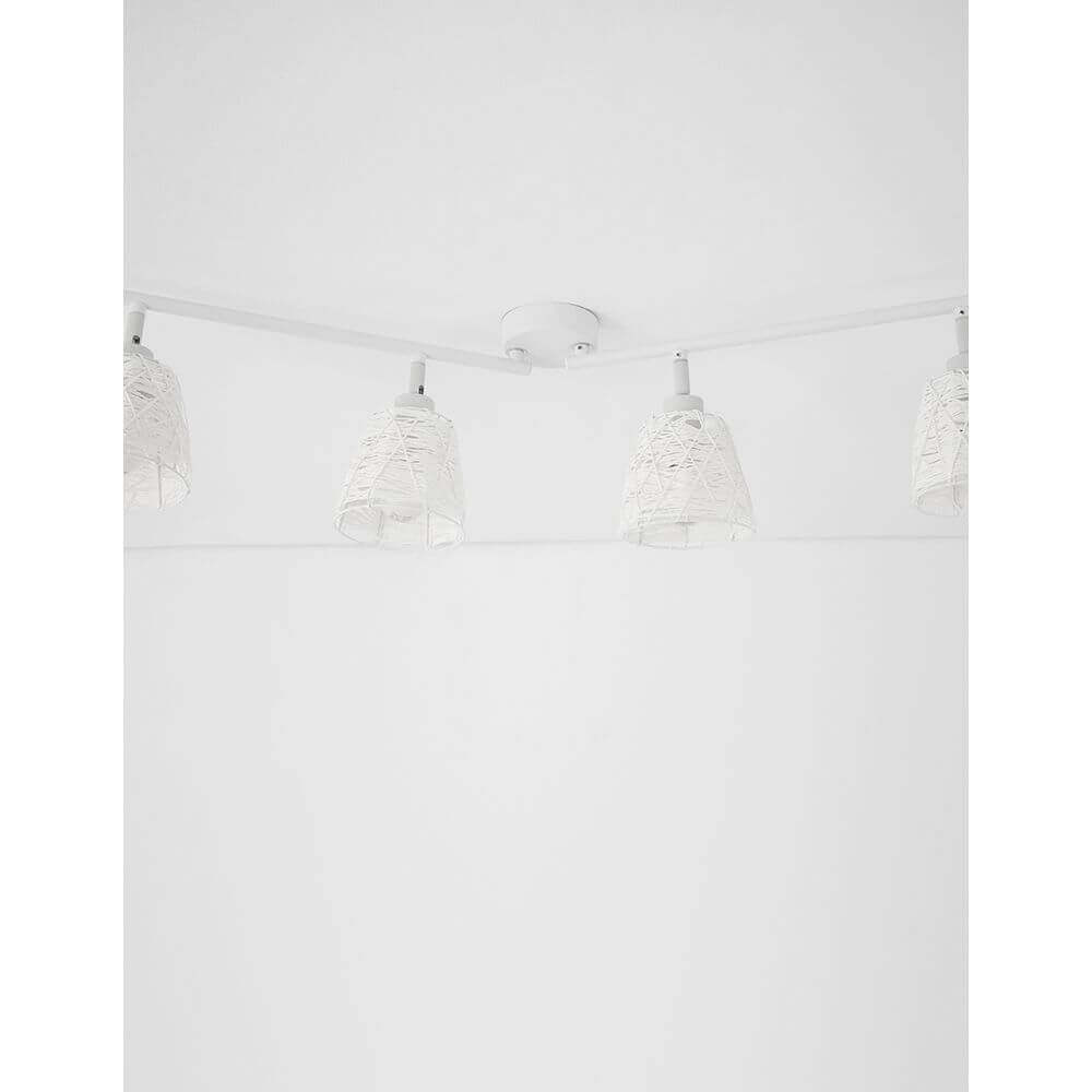 Sion de plafond sion tissu 4-flamme blanc