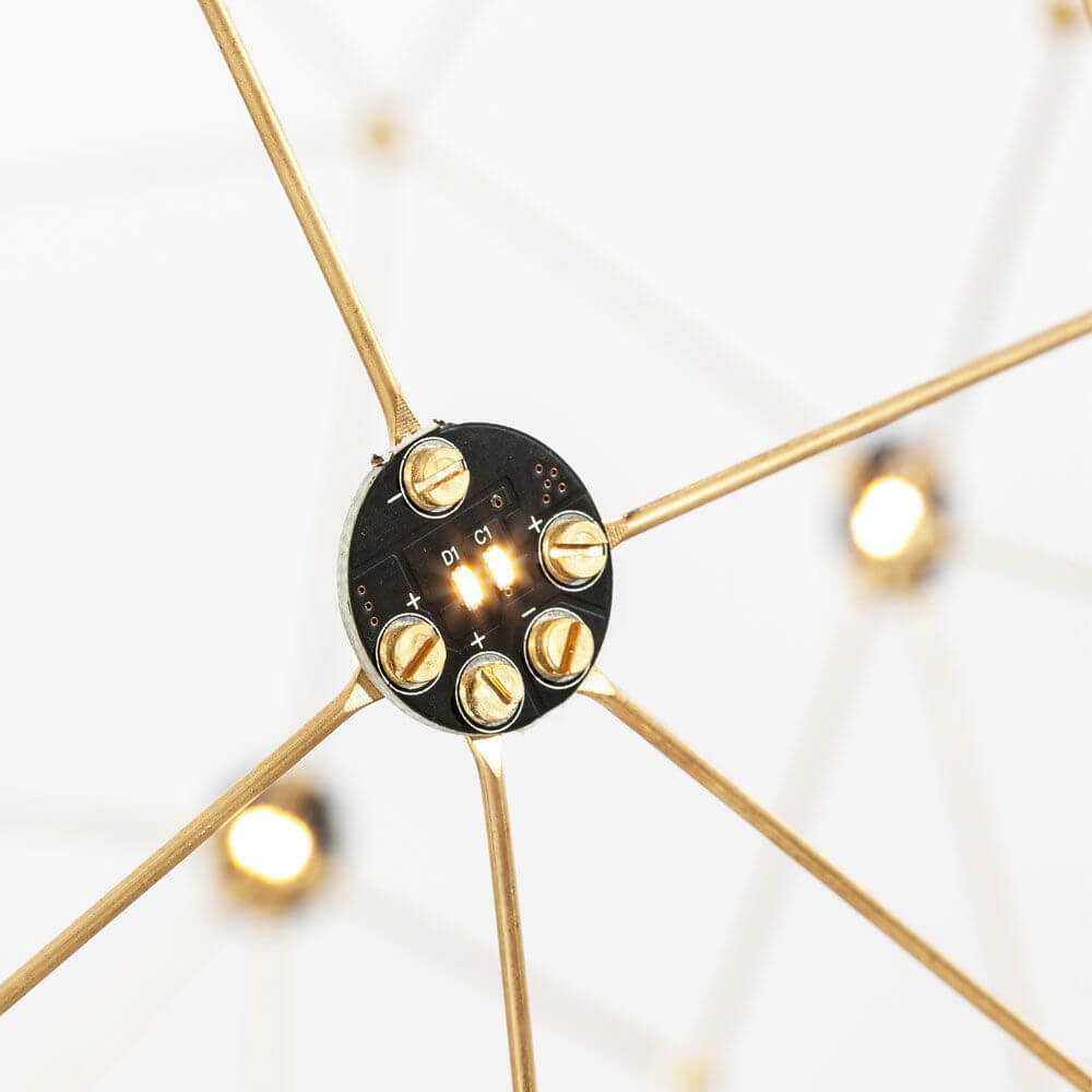 NOVA LUCE SOLE LED LED BALL LAMPAGGIO IN GIORE COLLED GOLD
