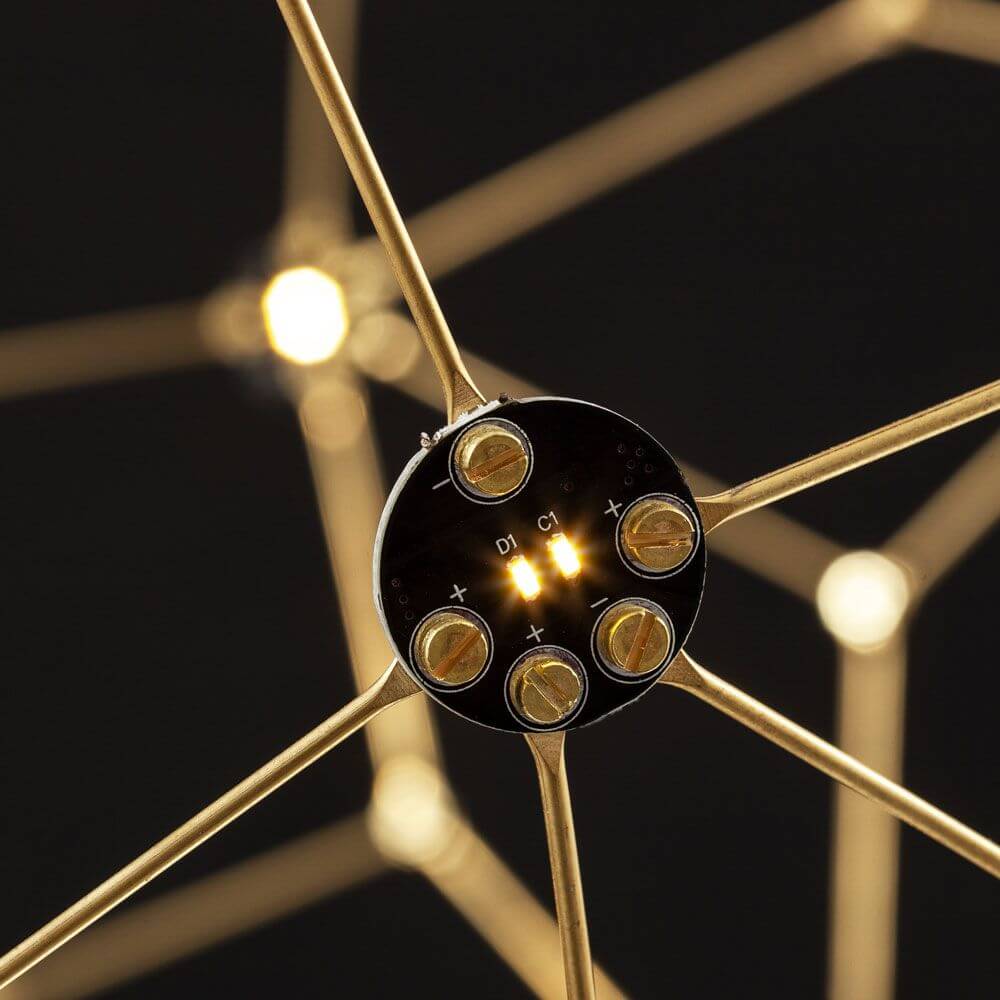 NOVA LUCE SOLE LED LED BALL LAMPAGGIO IN GIORE COLLED GOLD