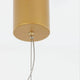 Detailansicht der Nova Luce Sole LED-Drahtkugel Hängelampe Goldfarben mit elegantem metallischem Finish.