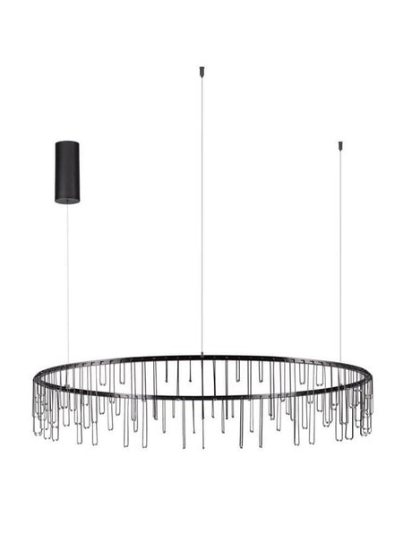 Stellar LED pendant light Ø 80cm in modern design with tasteful metal accents.