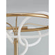 Detailansicht der Tiriac LED Stehleuchte Metall, Gold mit elegantem Design und Lichtquellen aus Acryl.