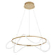 Tiriac LED Hängeleuchte Metall Ø 70cm in eleganter Gold-Optik mit modernen Formen und hochwertigem Acryl.