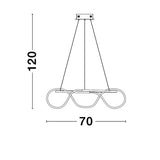 Tiriac LED Hängeleuchte Metall Ø 70cm  Nova Luce   