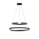 Torrente LED Hängelampe 3422lm Schwarz mit modernem, minimalistischem Design in Aluminium und Acryl.