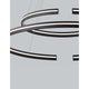 Torrente LED Hängelampe 3422lm Schwarz mit modernem, minimalistischem Design aus Aluminium und Acryl.