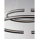 Torrente LED Hängeleuchte 2-Ringe Metall, Acryl in modernem Design mit integrierter Beleuchtung.