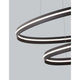 Torrente LED Hängeleuchte 2-Ringe Metall, Acryl mit modernem Design und integrierter LED-Beleuchtung.