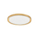 Alt Tag: Troy LED Deckenlampe Rund, Metall goldfarbener Metallring, weißer Acrylschirm, dimmbare 50W LED ideal für Wohnzimmer, Flur, Schlafzimmer