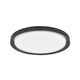 Troy LED Deckenlampe Rund, Metall – runde schwarze Deckenleuchte aus Aluminium mit weißem Acrylschirm, dimmbare 50W LED, 3000K warmweiß