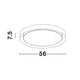 Alt Tag: Troy LED Deckenlampe Rund, Metall – flache runde Deckenleuchte 56 cm Ø, 7,5 cm hoch, integrierte 50W LED, warmweiß, dimmbar, weißer Acrylschirm