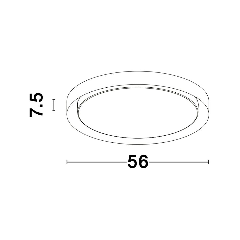 Troy LED Deckenlampe Rund, Metall