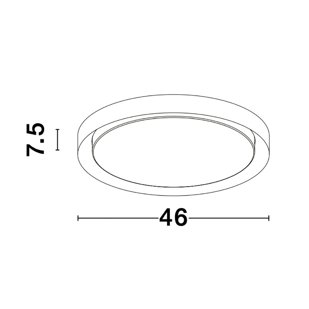 Troy LED Deckenlampe Rund, Metall