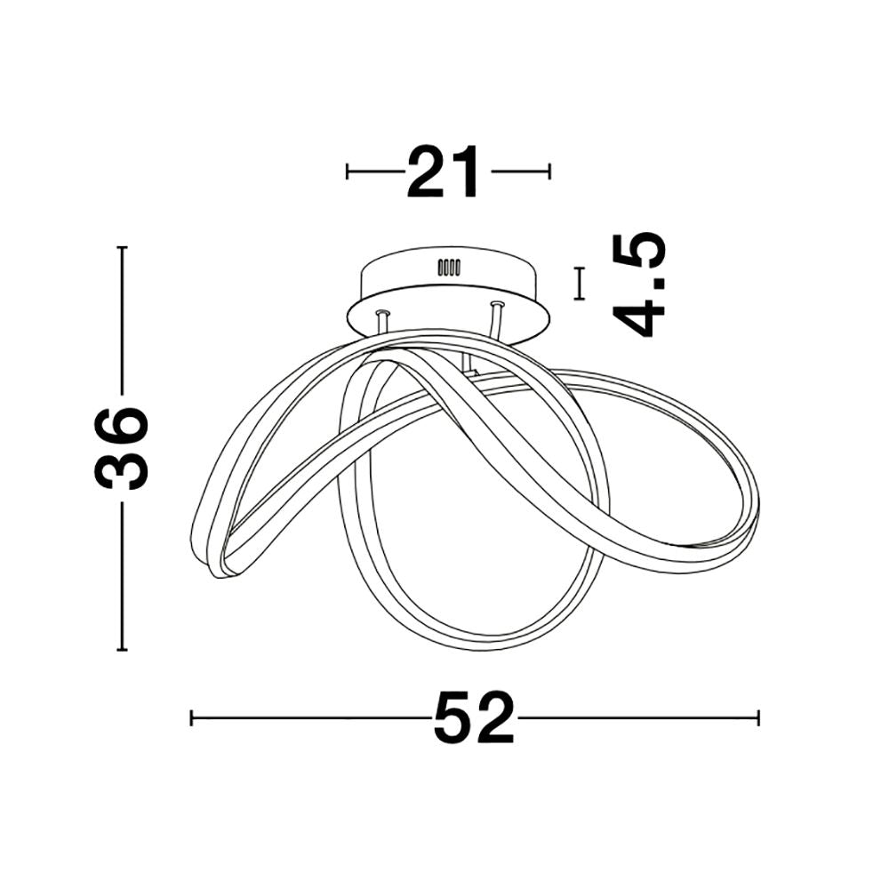 Truno LED ceiling lamp metal acrylic