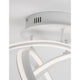 Truno LED Deckenlampe Metall Acryl - Detailansicht der montierten Deckenlampe mit minimalistischem Design