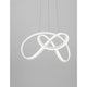 Truno LED Hängeleuchte Ø 52cm Geschwungen mit modernem, minimalistischem Design aus Aluminium und Acryl.