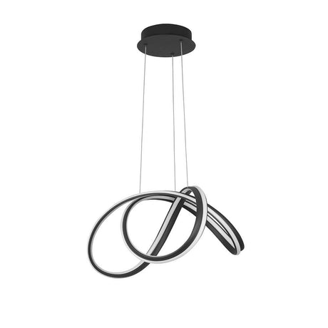 Truno LED Hängeleuchte Ø 52cm Geschwungen, moderne Pendelleuchte aus Aluminium und Acryl mit warmweißem Licht
