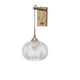 Nova Luce Vario Glas Wandlampe Gold, Klar – elegante Wandleuchte mit transparentem Glasschirm und goldener Wandhalterung.
