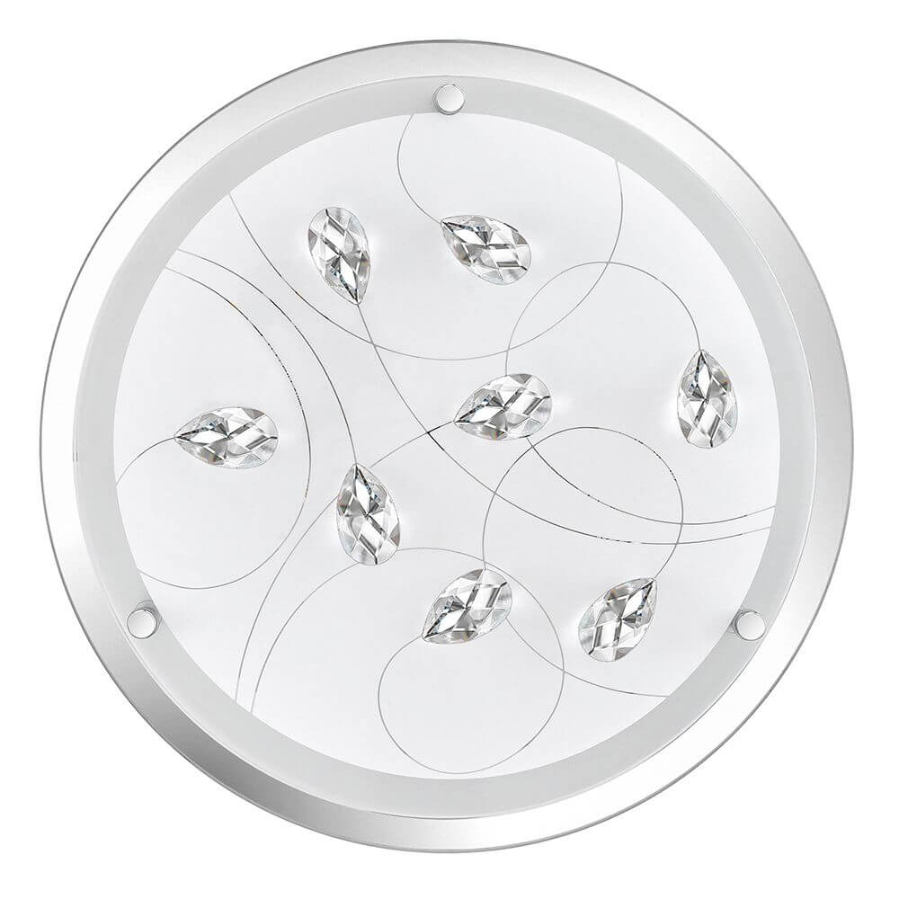 Vedere Kristall-Deckenlampe Chrom Glas mit eleganten Kristallelementen und modernem Design.