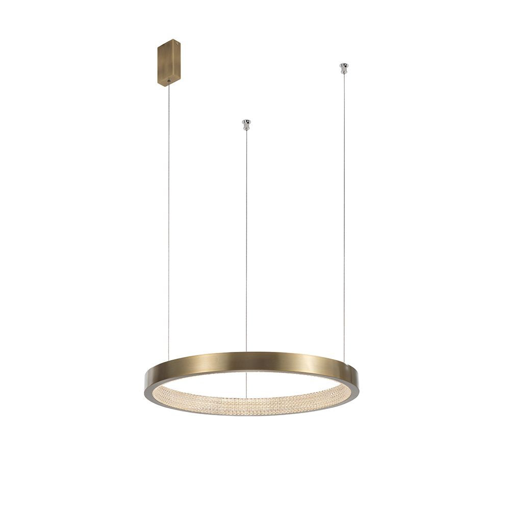 Vegas LED hanging light antique brass