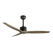 Vento Holz Ventilator Braun, Schwarz Deckenventilator mit Walnussholz-Flügeln und mattschwarzem Gehäuse