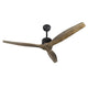 Vento Holz Ventilator Braun, Schwarz - Energiesparender Deckenventilator mit Walnussholzflügeln für Wohnräume.