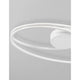 Viareggio LED Deckenlampe Geschwungen - weiße, geschwungene Aluminium-Acryl Deckenleuchte mit integrierter LED und sanfter Lichtverteilung