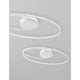 Viareggio LED Deckenlampe Geschwungen – moderne weiße runde Aluminium-Acryl Deckenleuchte, geschwungene LED-Ringe für Wohnzimmer oder Schlafzimmer