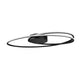 Viareggio LED Deckenlampe Geschwungen – moderne schwarze Aluminium-Deckenleuchte mit geschwungenen LED-Ringen, 28W, 1950 lm, ideal für Wohnzimmer